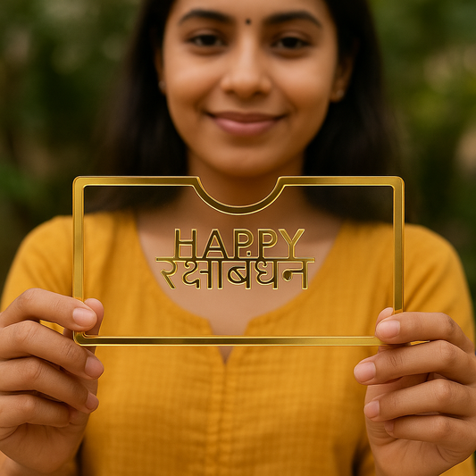 Premium Acrylic Rakhi Envelope – Holds Up to 11 Notes