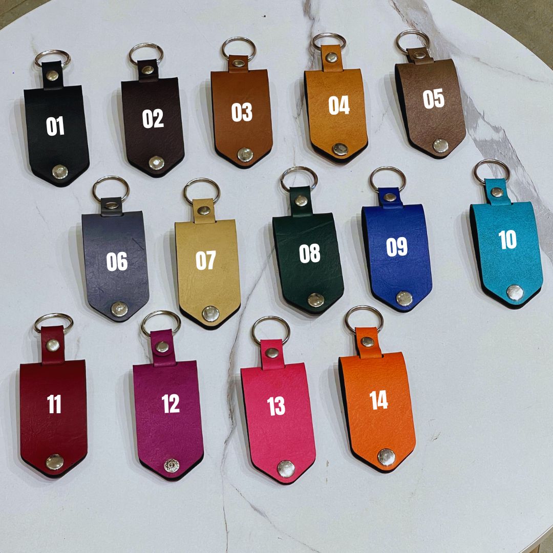 Personalized Leather Photo Keychain
