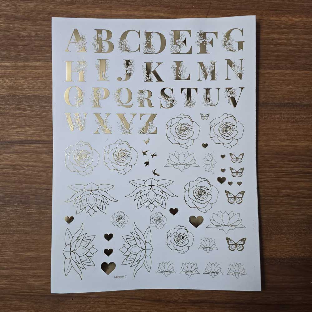 Alphabet EMBOSSED STICKER SHEET A/4 (TR393)