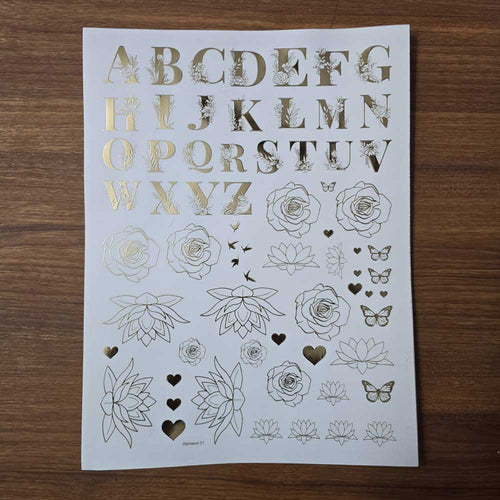 Alphabet EMBOSSED STICKER SHEET A/4 (TR393)