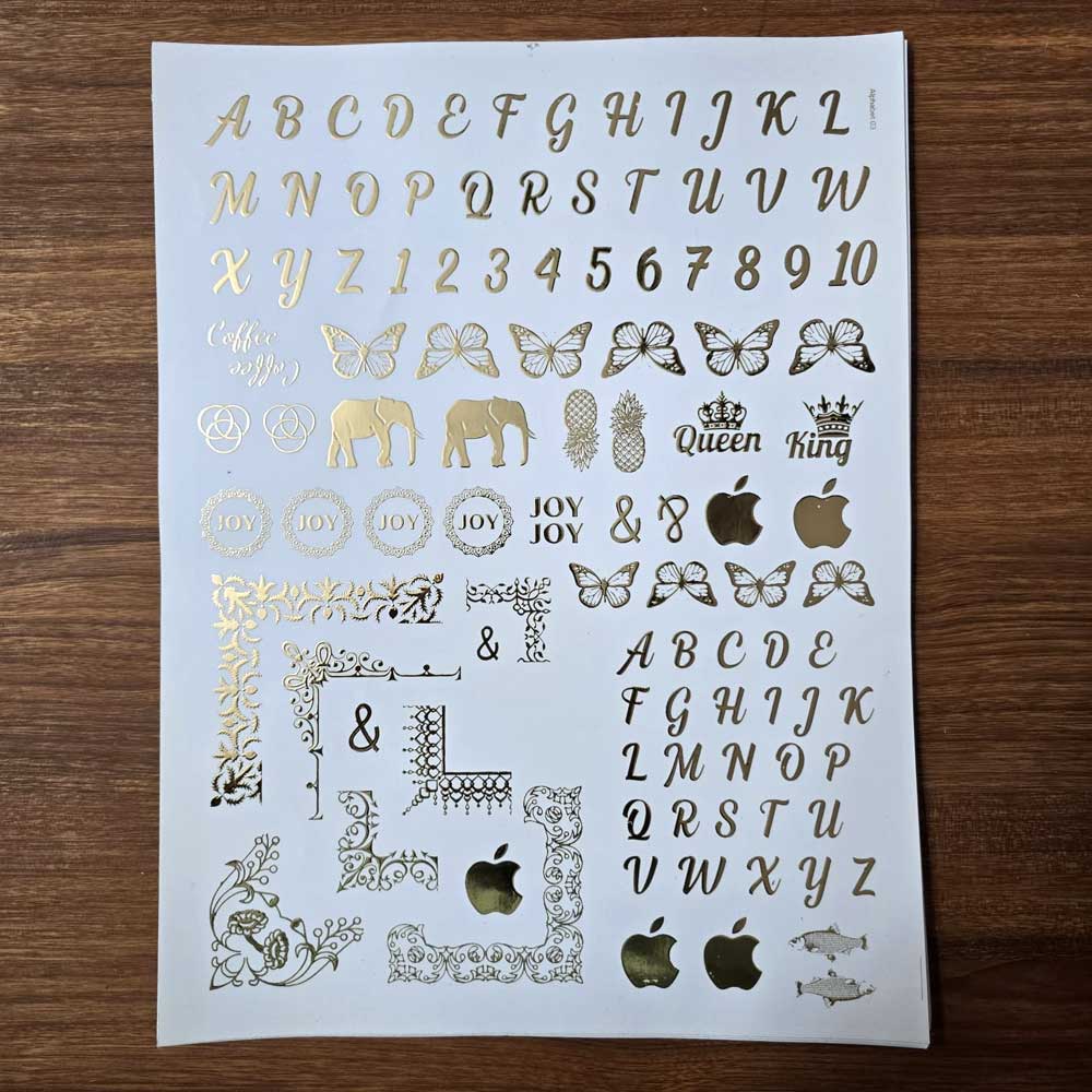 Alphabet EMBOSSED STICKER SHEET A/4 (TR394)