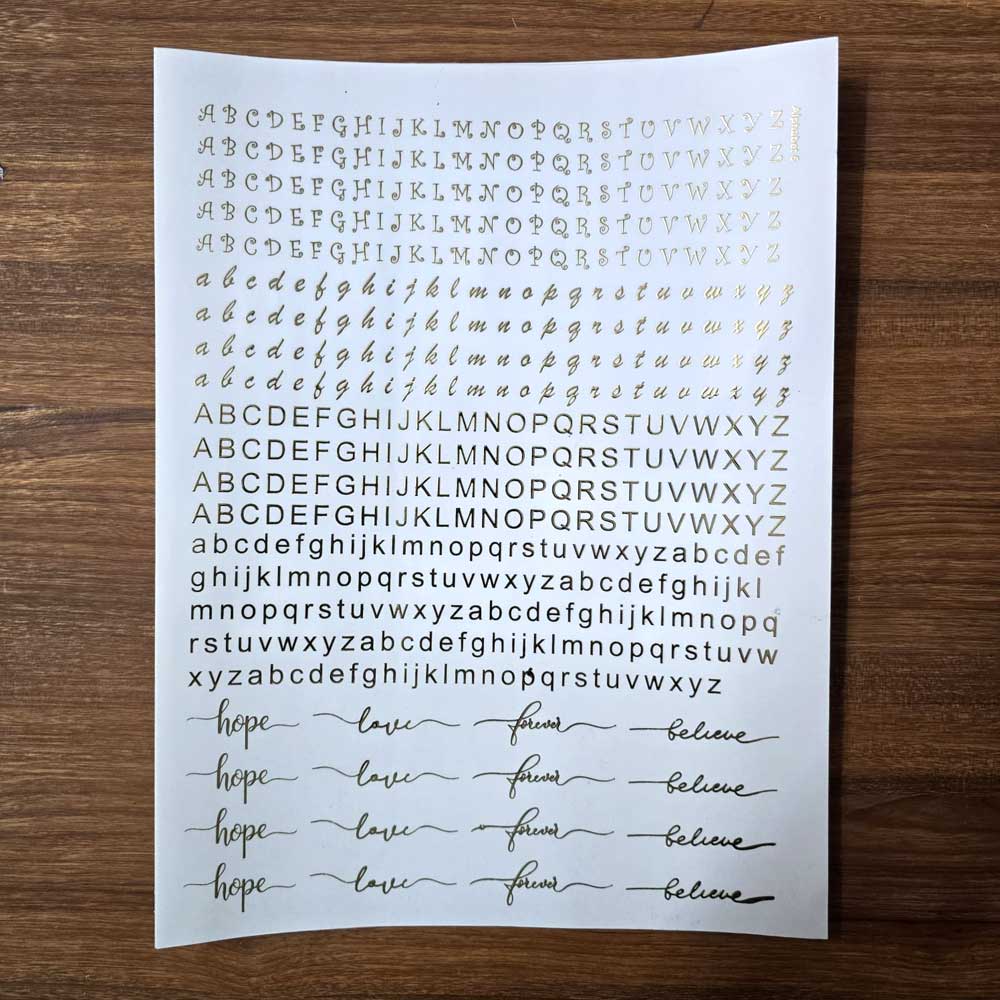 Alphabet EMBOSSED STICKER SHEET A/4 (TR395)