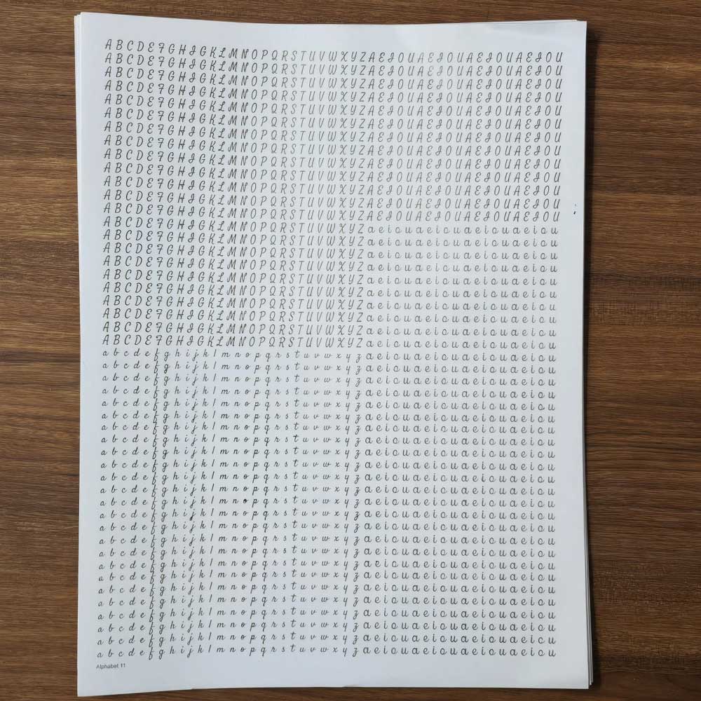 Alphabet EMBOSSED STICKER SHEET A/4 (TR400)