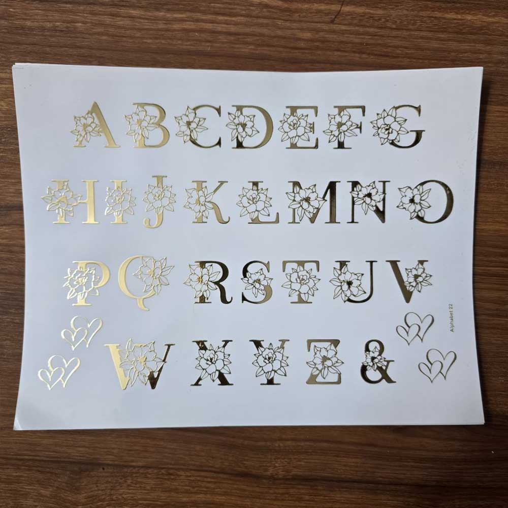 Alphabet EMBOSSED STICKER SHEET A/4 (TR406)