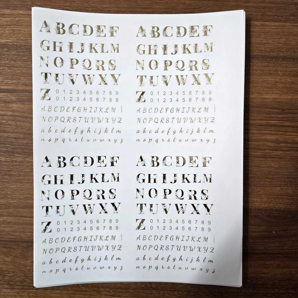 Alphabet EMBOSSED STICKER SHEET A/4 (TR407)
