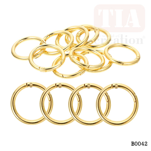 BOOK RING GOLDEN 25MM 12PC