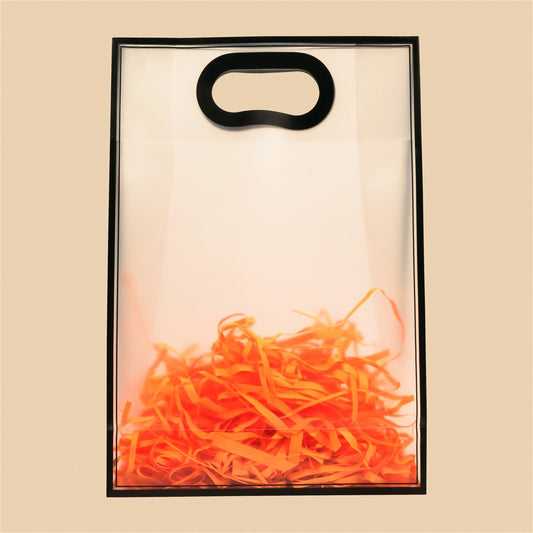 Stylish Frosted Tote Bag - 13.5x9.5x4 Inch (Assorted Colors)
