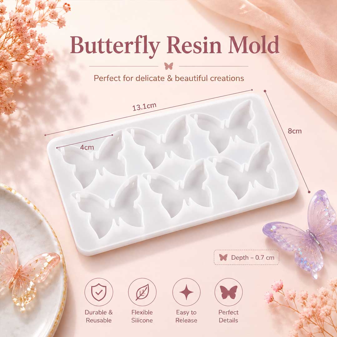 Keychain and Pendant Butterfly Silicone Mold (SM334)