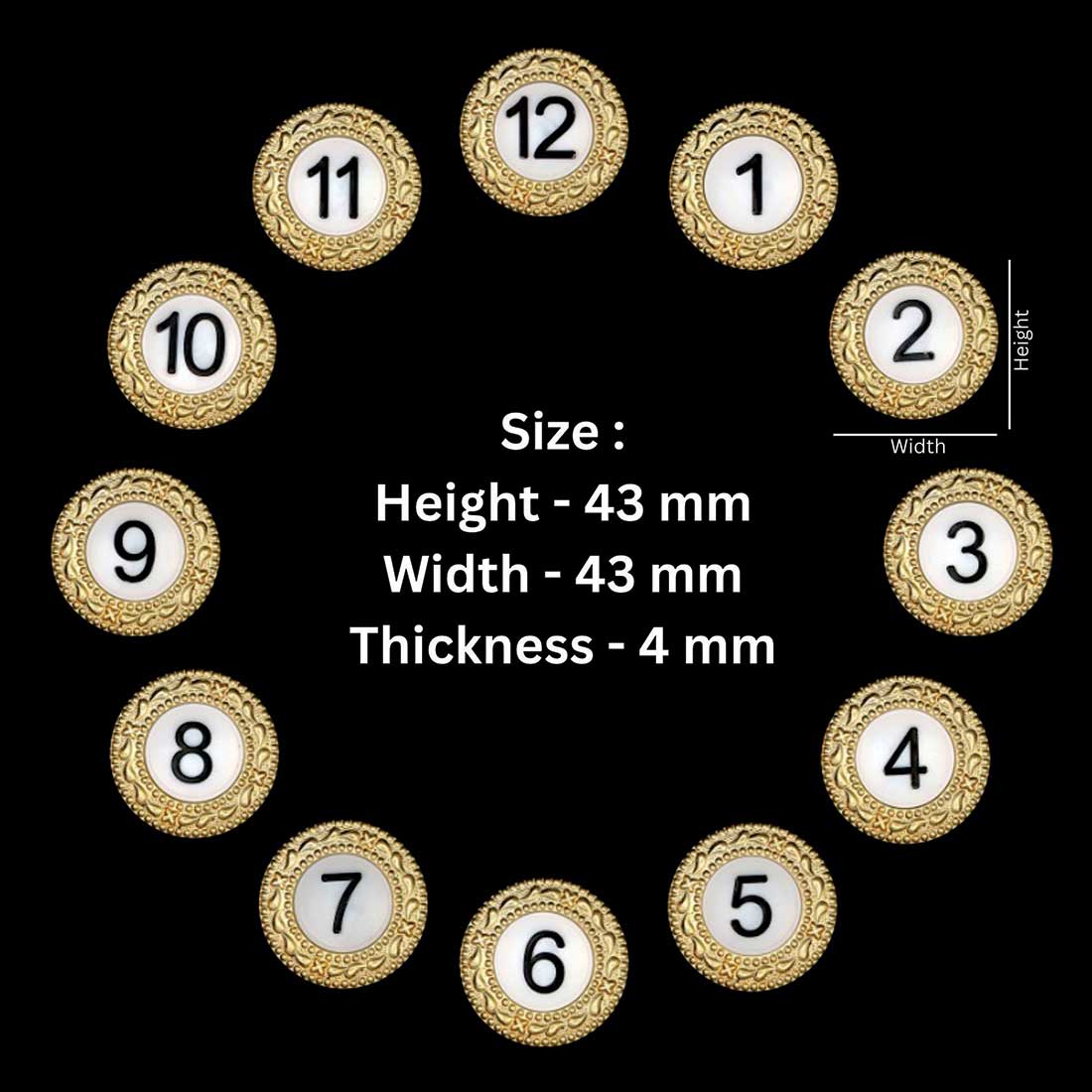 Golden wall clock round number (K)