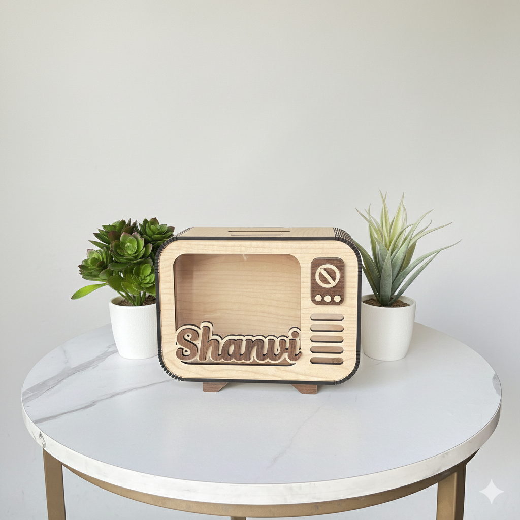 Vintage-Style "Radio" Piggy Bank - Custom Name Edition