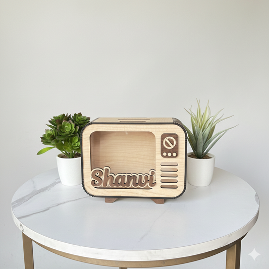 Vintage-Style "Radio" Piggy Bank - Custom Name Edition