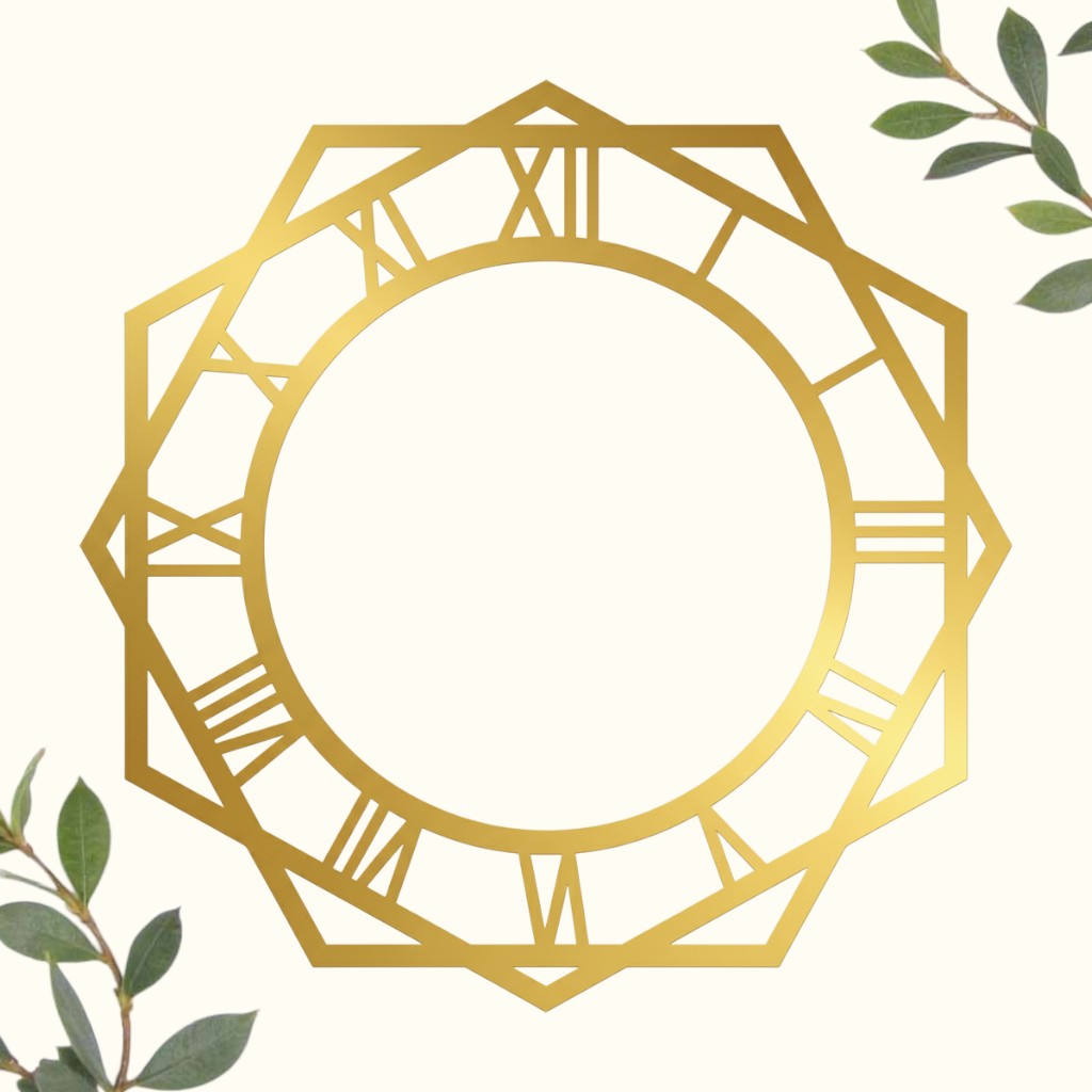Golden Acrylic Roman Clock Base for Resin Art