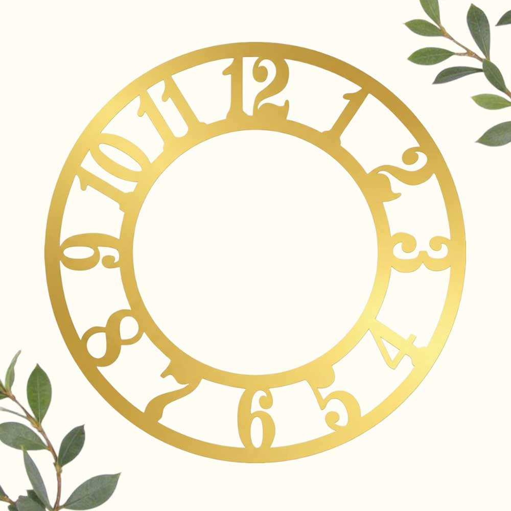 Golden Acrylic Number Clock Base for Resin Art (TR1046)