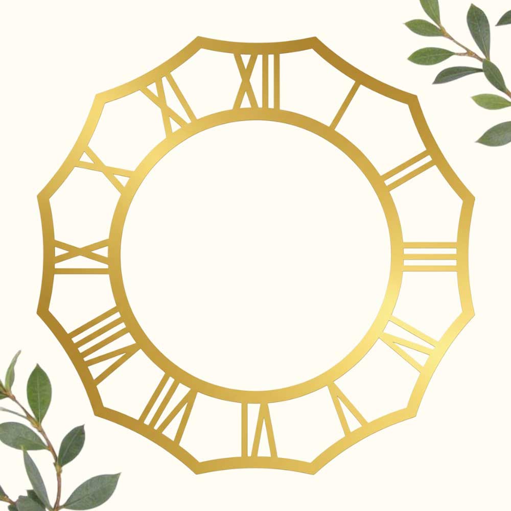 Golden Acrylic Roman Clock Base for Resin Art (TR1047)