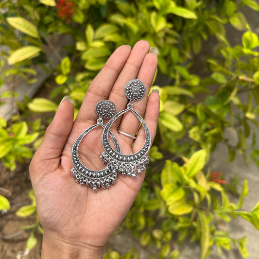 Oxidised Drop Curve Jhumka