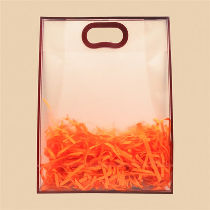 Stylish Frosted Tote Bag - 15.5x12x5 Inch (Assorted Colors)