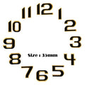 Golden Embossed Wall Clock Numbers