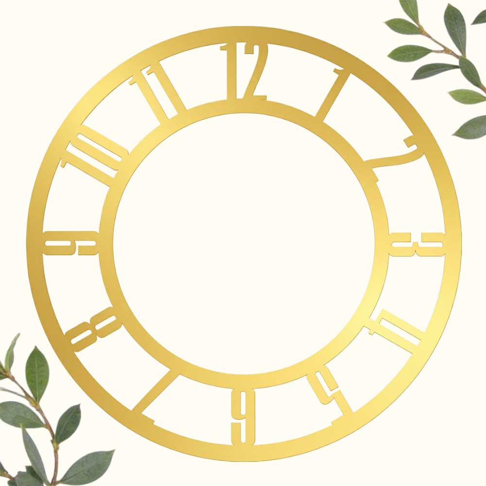 Golden Acrylic Number Clock Base for Resin Art (TR1045)