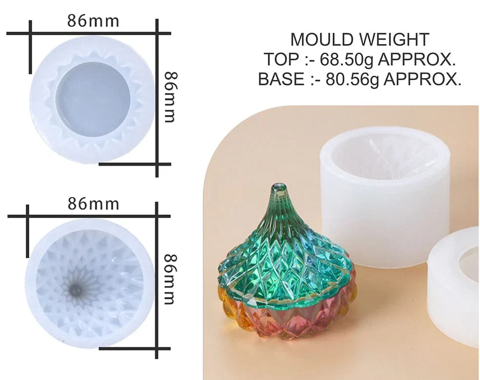 Gift Box Water Drop  Shape Storage Box Silicon Mould (SM292)