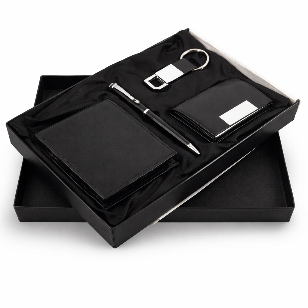 SR 133 - Estilo Black Wallet, Keychain, Pen & Cardholder