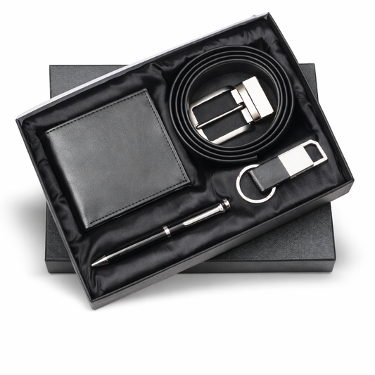 SR-137 Premium Corporate Hamper – Chromo Wallet, Belt, Pen & Keychain Set
