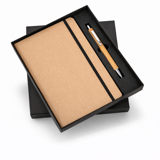SR-269 EcoCraft A5 Diary & Bamboo Metal Pen Gift Set