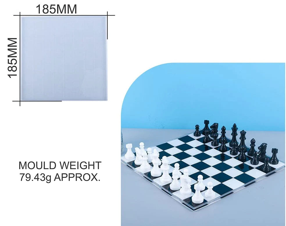 Chess Board Small Game Silicon Mould (SM097)