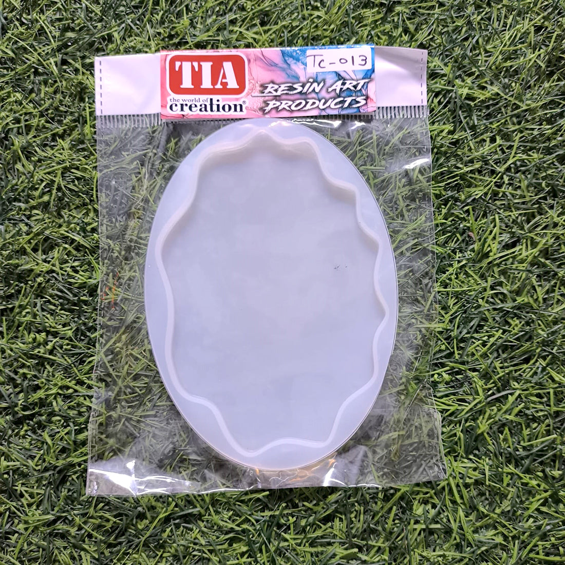 Oval Agate Coaster Zigzag 5Inch 13x11cm 5mm Depth Silicon Mould (SM205)