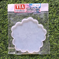 Flower 4.5x4.5In Coaster 12x12cm 8mm Depth Silicon Mould (SM126)