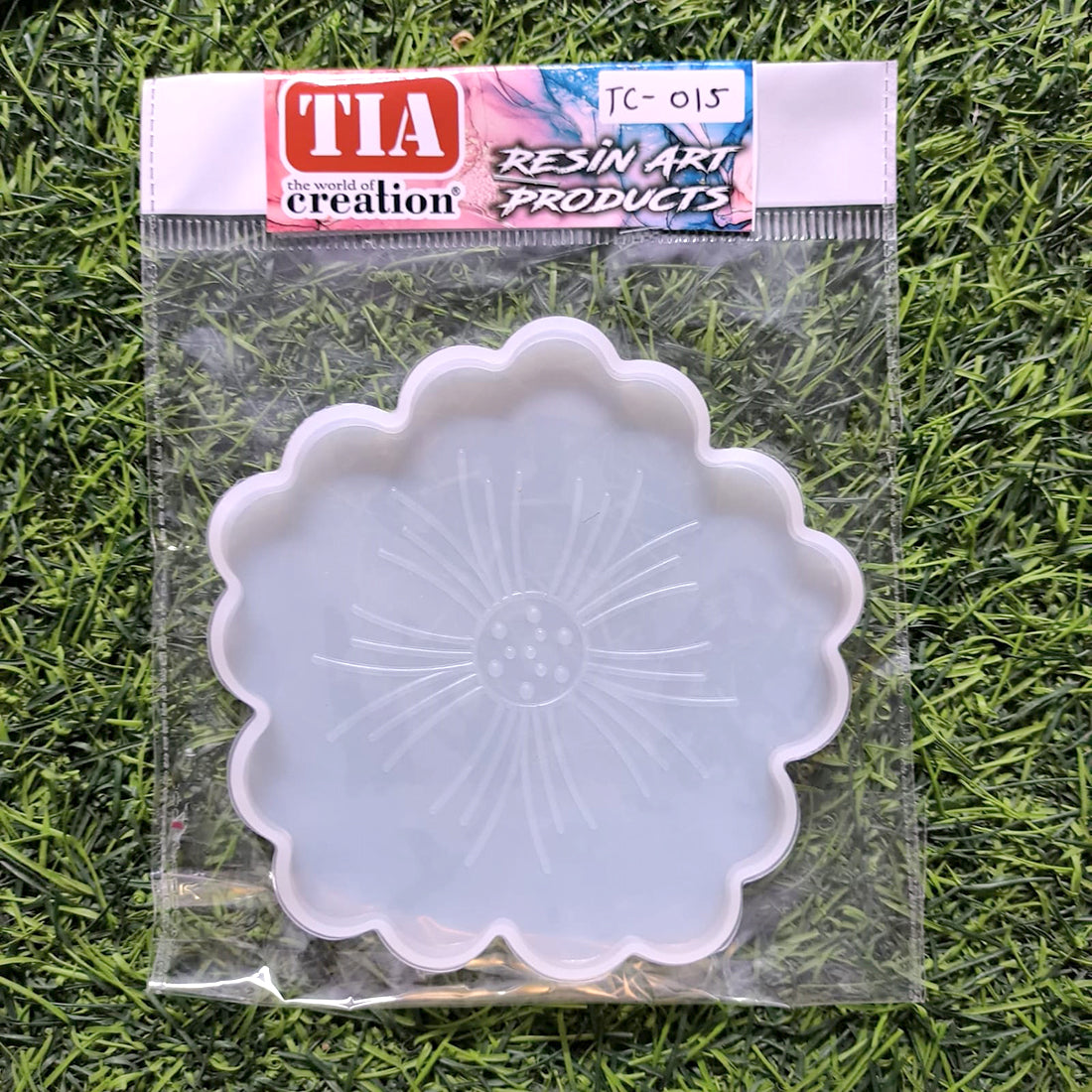 Flower 4.5x4.5In Coaster 12x12cm 8mm Depth Silicon Mould (SM126)