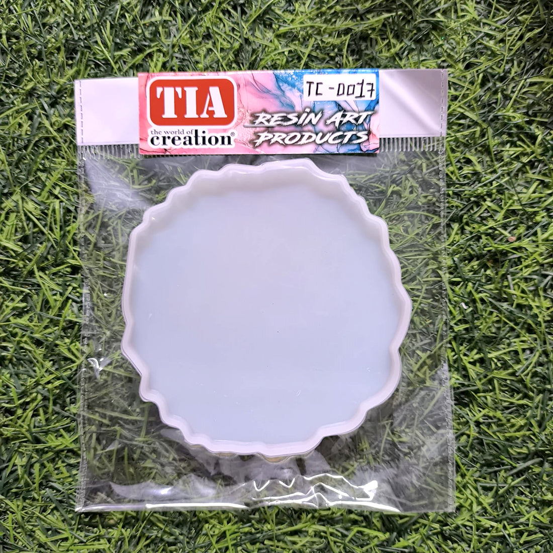 Round Agate ZigZag Coaster 4x4In 5mm Depth Silicon Mould (SM243)