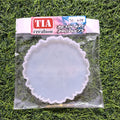 Round New Agate ZigZag Coaster 4x4In 7mm Depth Silicon Mould (SM248)