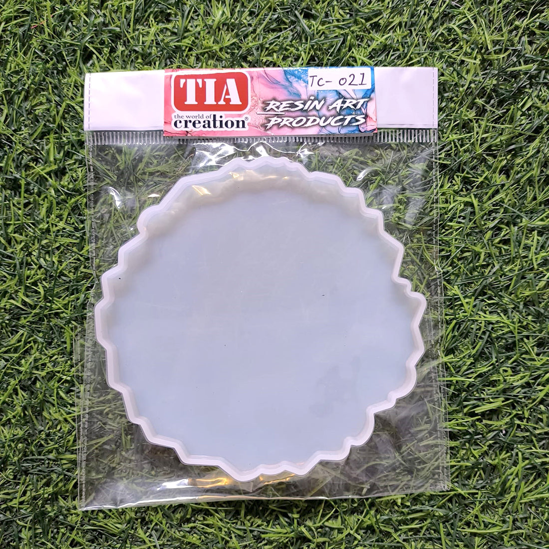 Round Agate Zigzag 05x05In 8mm Depth Silicon Mould (SM238)