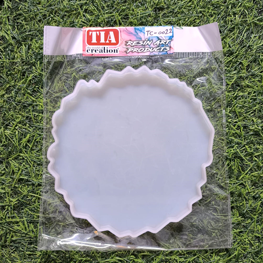 Round Agate ZigZag 06x06In 10mm Depth Silicon Mould (SM239)