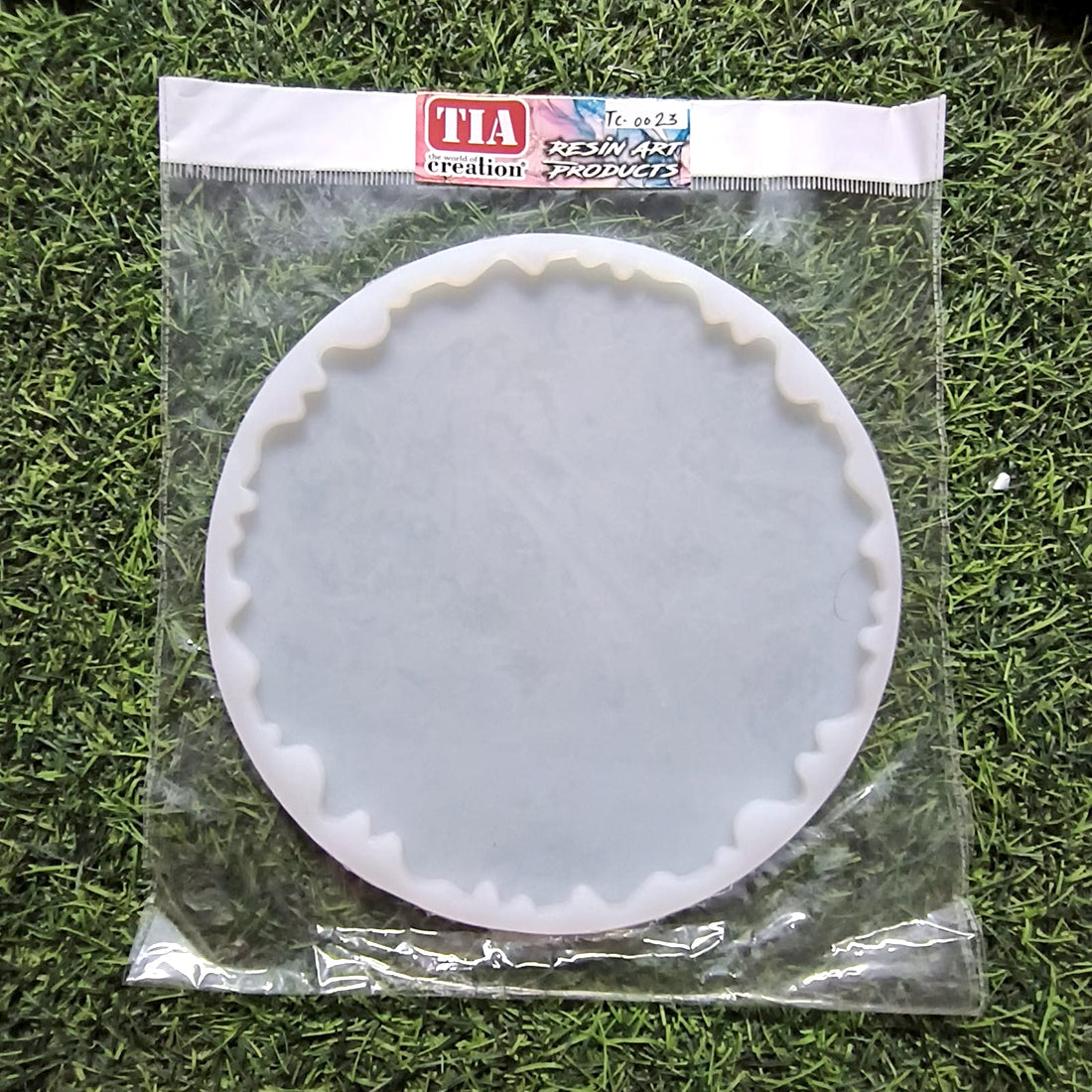 Round Agate Zigzag 08x08In 8mm Depth Silicon Mould (SM240)