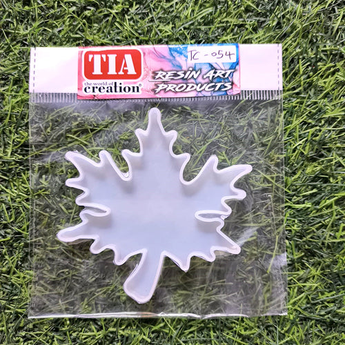 4 Inch Leaf Zig Zag Coaster Mould 10x10cm 6mm Depth (SM053)