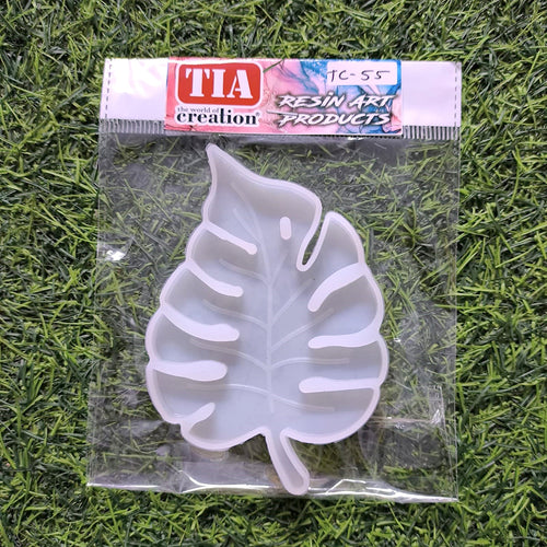 5 In Leaf Coaster Mould 10x10cm 6mm Depth (SM055)