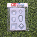 Keychain and Pendant 6 Cavity Mould 14x10cm 5mm Depth Silicon Mould (SM187)