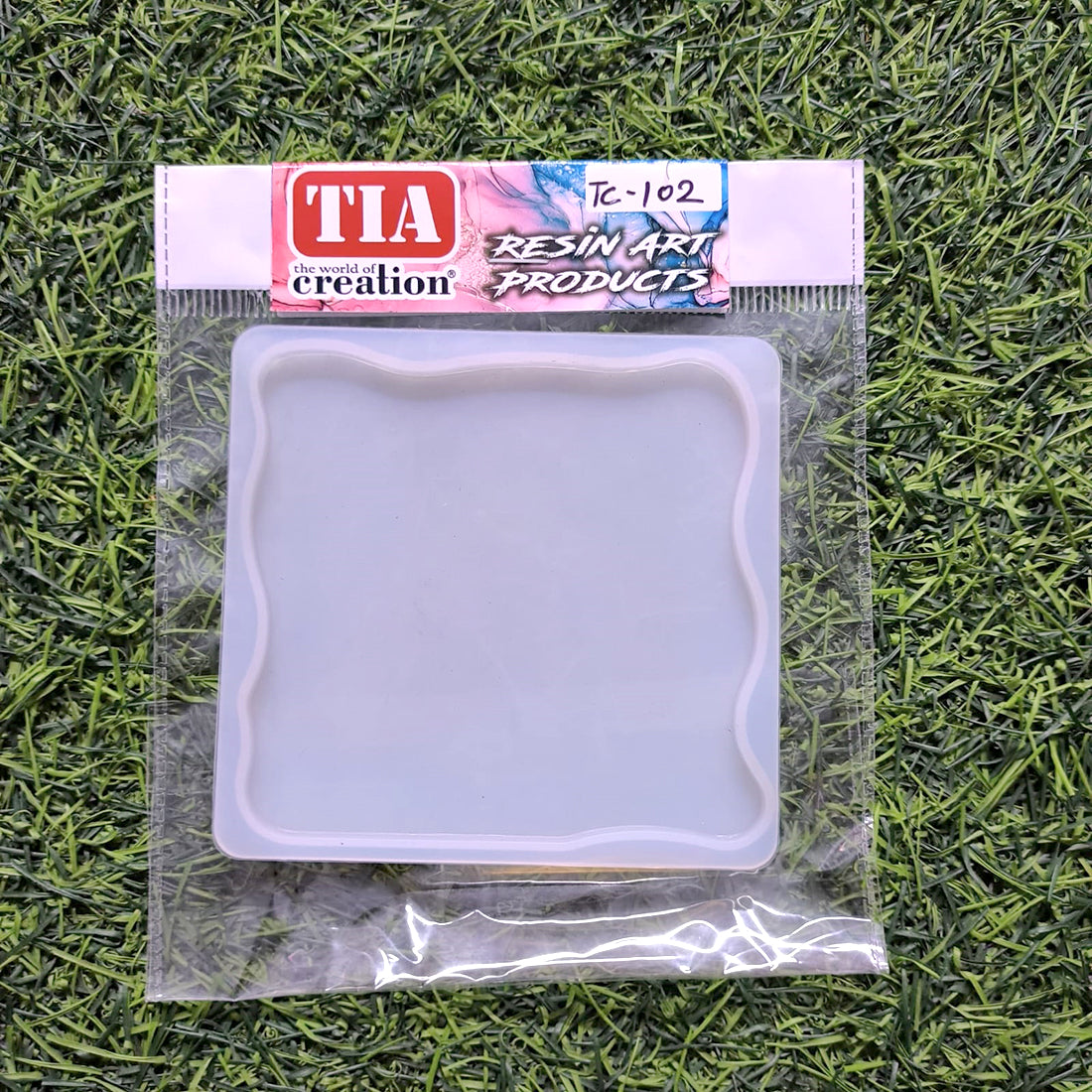 Square Agate Zigzag 4x4Inch 5mm Depth Silicon Mould (SM270)