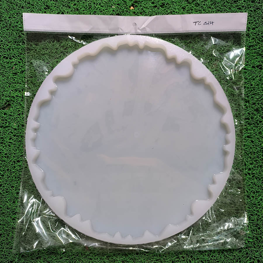 Round Agate Zigzag 12x12Inch 15mm Depth Silicon Mould (SM242)