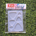 Keychain and Pendant 6 Cavity Triangle 10.8x7.7cm 6mm Depth SIlicon Mould (SM189)