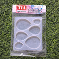 Keychain and Pendant 6 Cavity Drop 10.8 x 9cm 6mm DEPTH Silicon Mould (SM186)