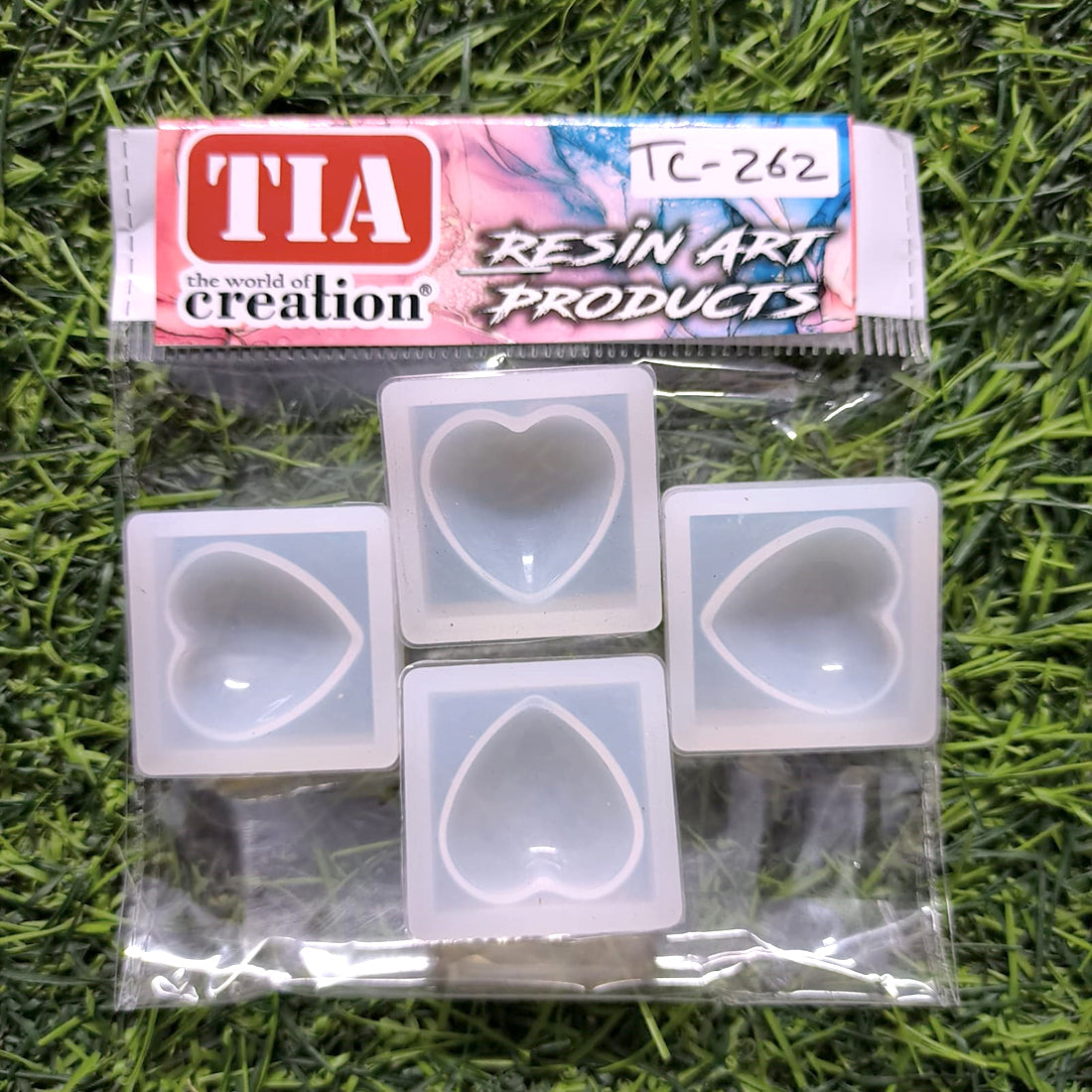 HEART LOCKET 4 PIS SET MOULD 3.3X3.3cm 6mm DEPTH (SM152)