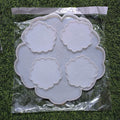 Flower Tray 1Piece 13Inch and Coaster  4.5Inch 4Pcs Set Silicon Mould (SM133)