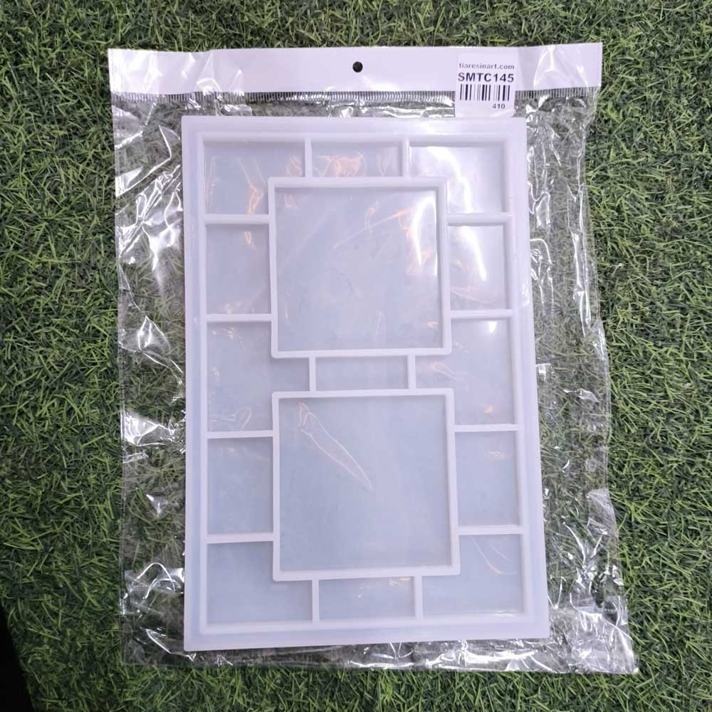 Rectangle Tray With Coaster 8x12inch 14mm Depth Silicon Mould (SM233)