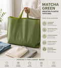 Matcha Green Frosted Gift Tote — 11 × 10 × 3 inches — 1 Pc