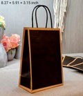 Black Paper Gift Bag — Small, 21 × 15 × 8 cm — 1 Pc