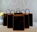 Black Paper Gift Bag — Medium, 10.5 × 8 × 4 inches — 1 Pc