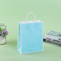Aqua Blue Paper Gift Bag — Small, 8.27 × 5.91 × 3.15 inches — 1 Pc