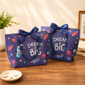 Blue Space Paper Gift Bag — Large, 11 × 8 × 3.5 inches — 1 Pc